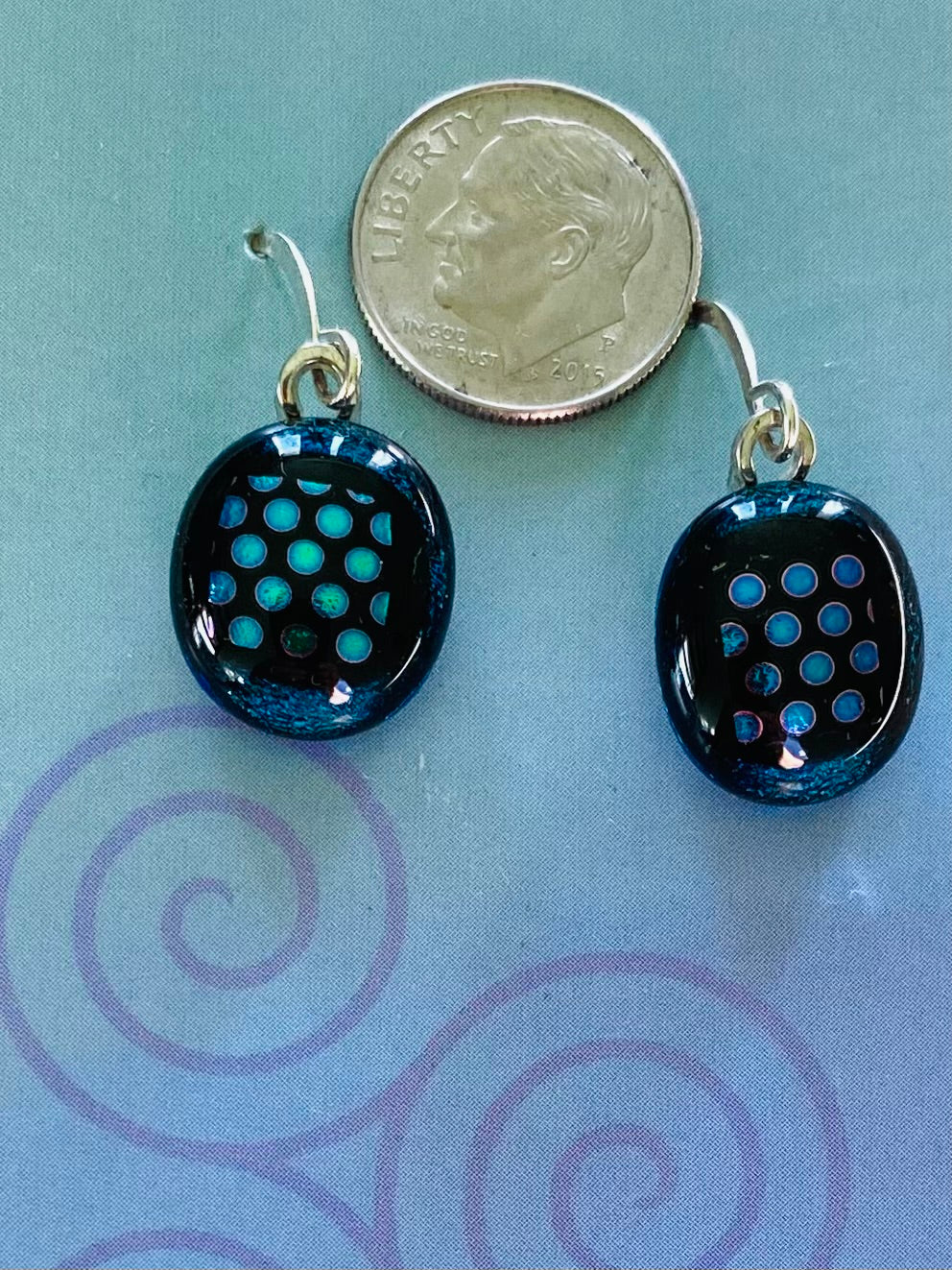 Dichroic Glass Earrings E5