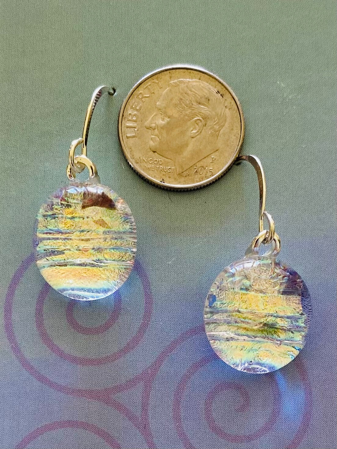 Dichroic Glass Earrings E7