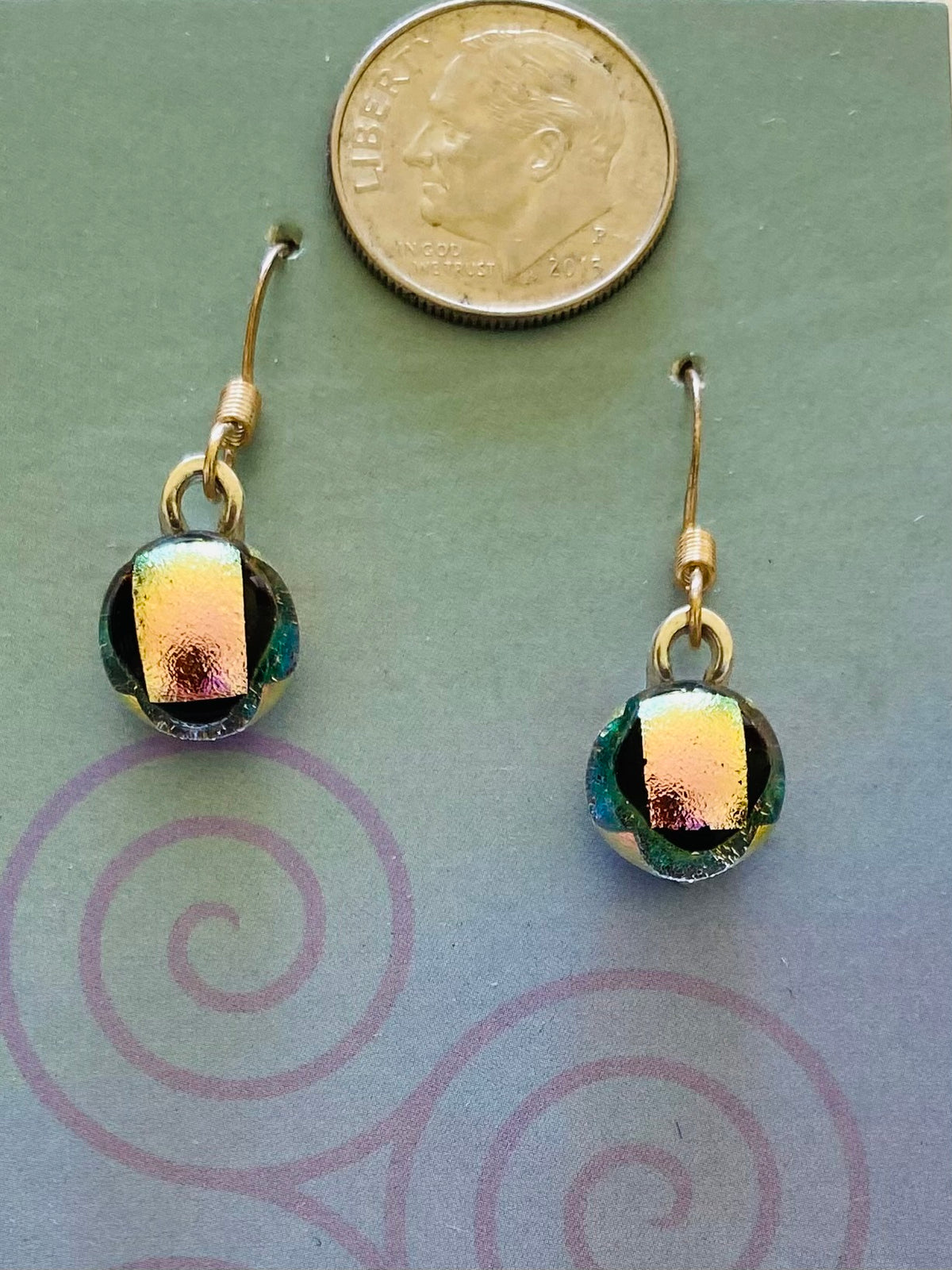 Dichroic Glass Earrings E10