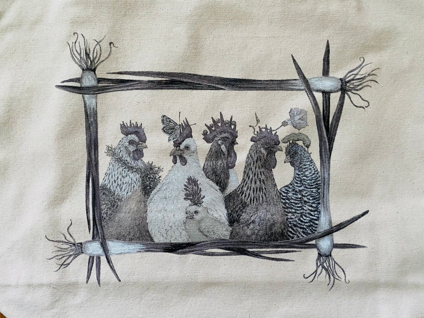 Party at the Coop Large Tote Bag