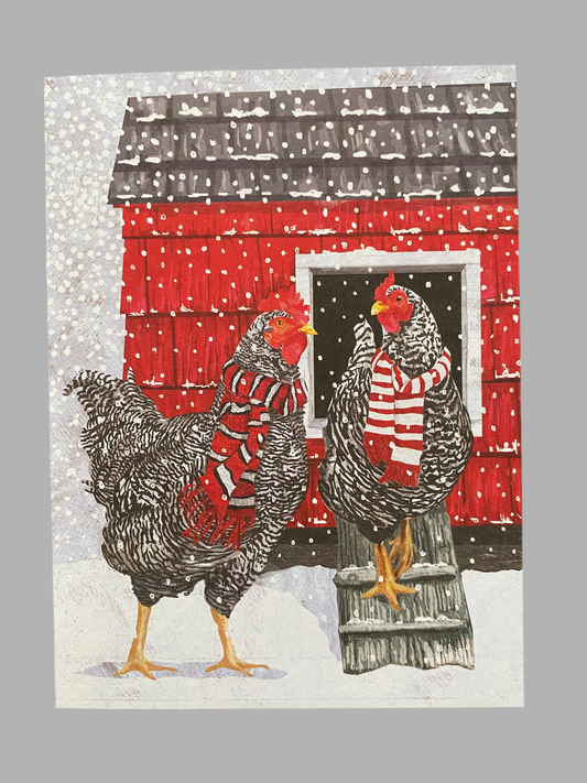 Holiday Hens Christmas Card