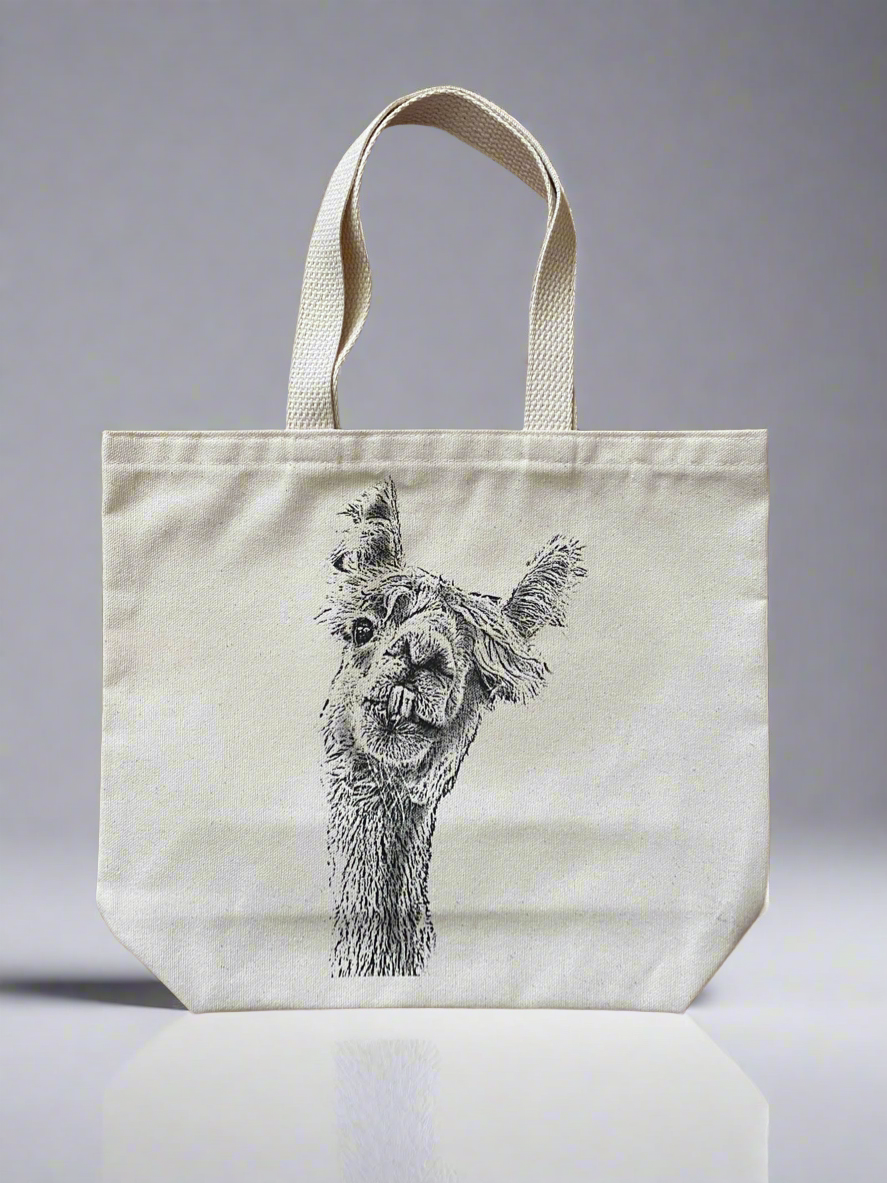 Silly Alpaca Tote Bag