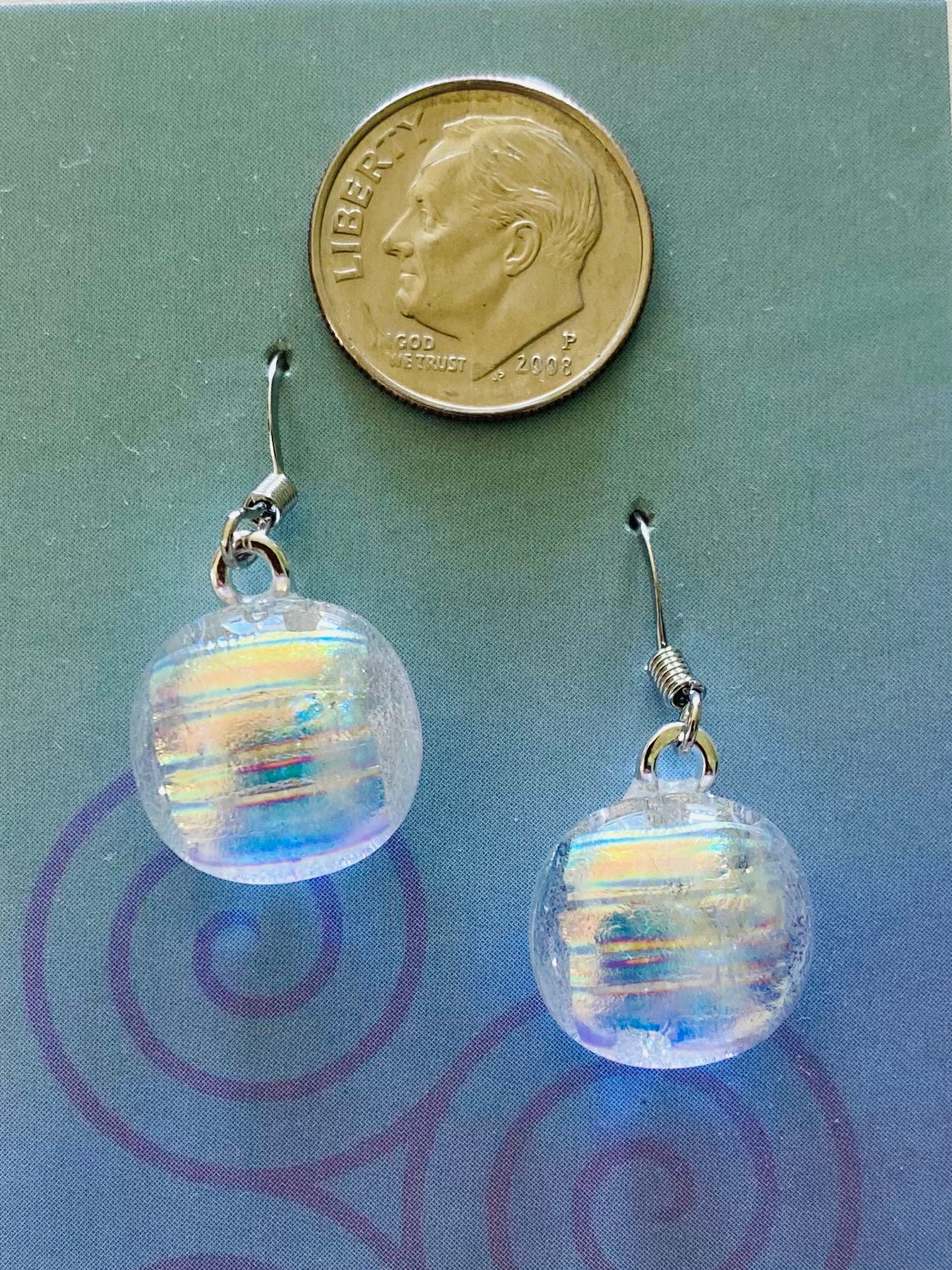 Dichroic Glass Earrings E13