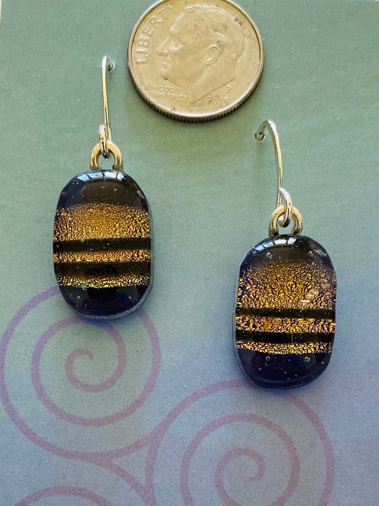 Dichroic Glass Earrings E9