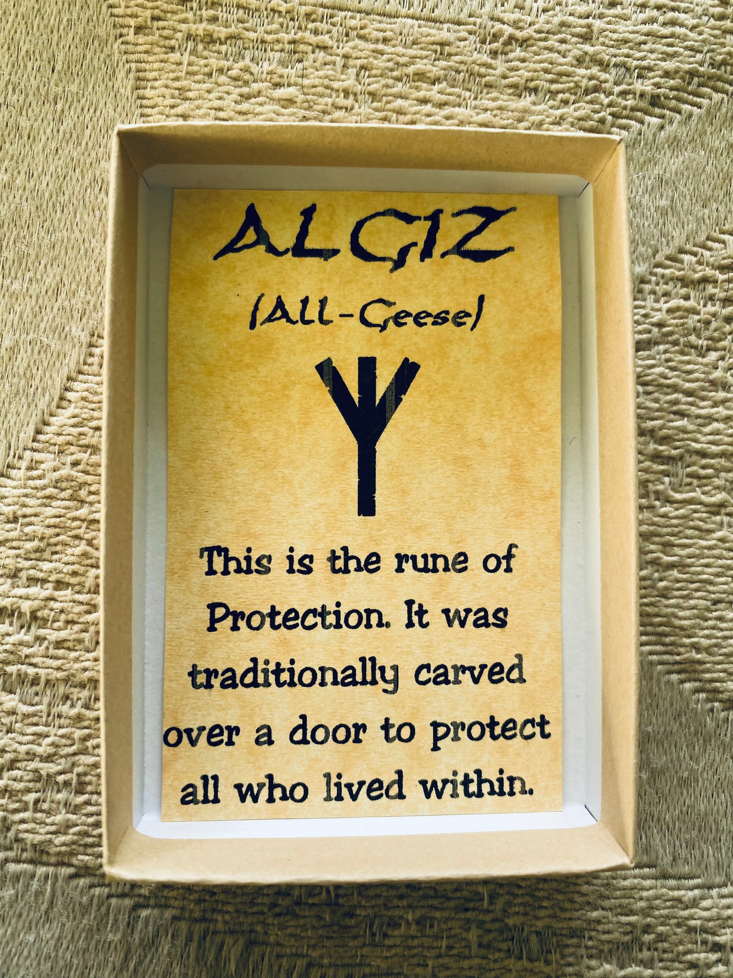 Rune of Protection Dichroic Glass Pendant Algiz