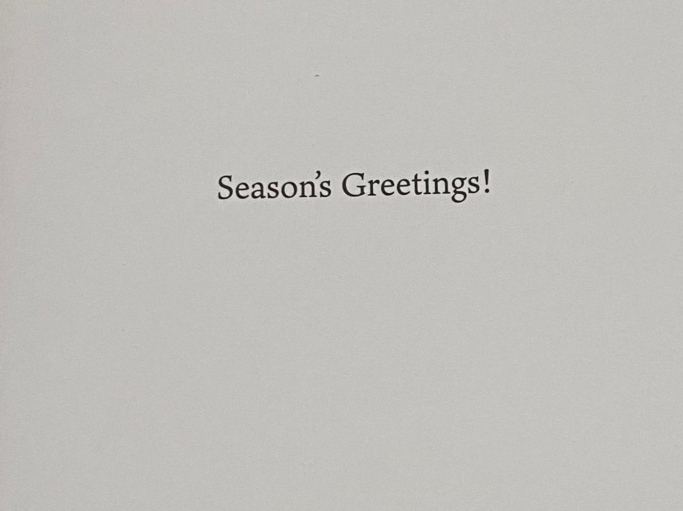 What Do The Trees Know Christmas Card