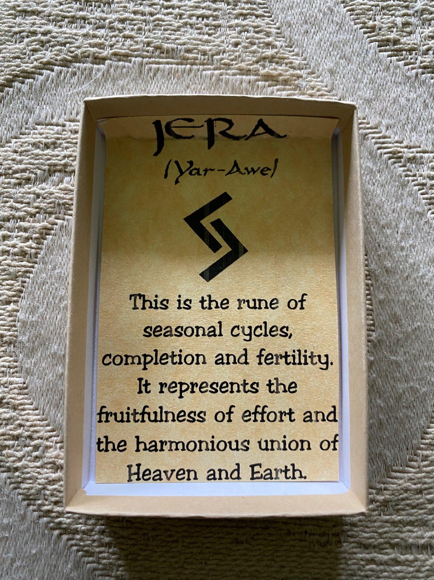 Rune of Seasonal Cycles Dichroic Glass Pendant Jera
