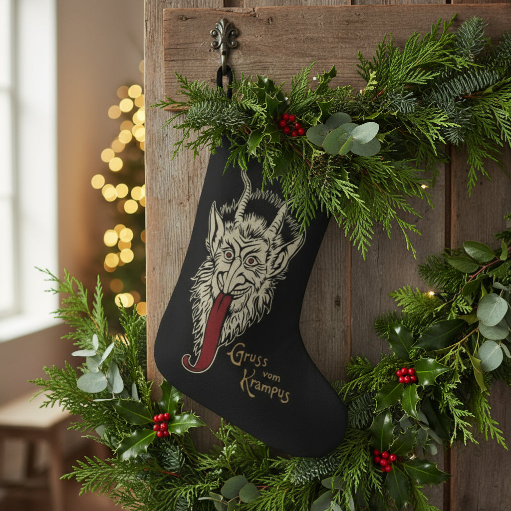 holiday krampus stocking
