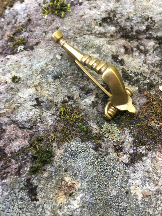 Roman Style Trumpet Fibula Brooch