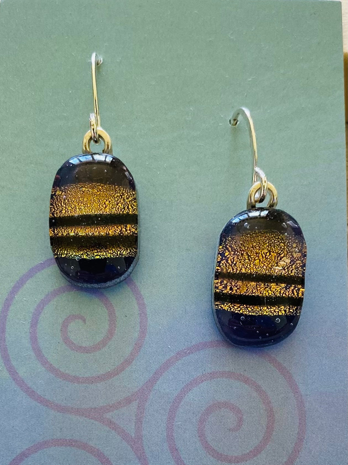 Dichroic Glass Earrings E9