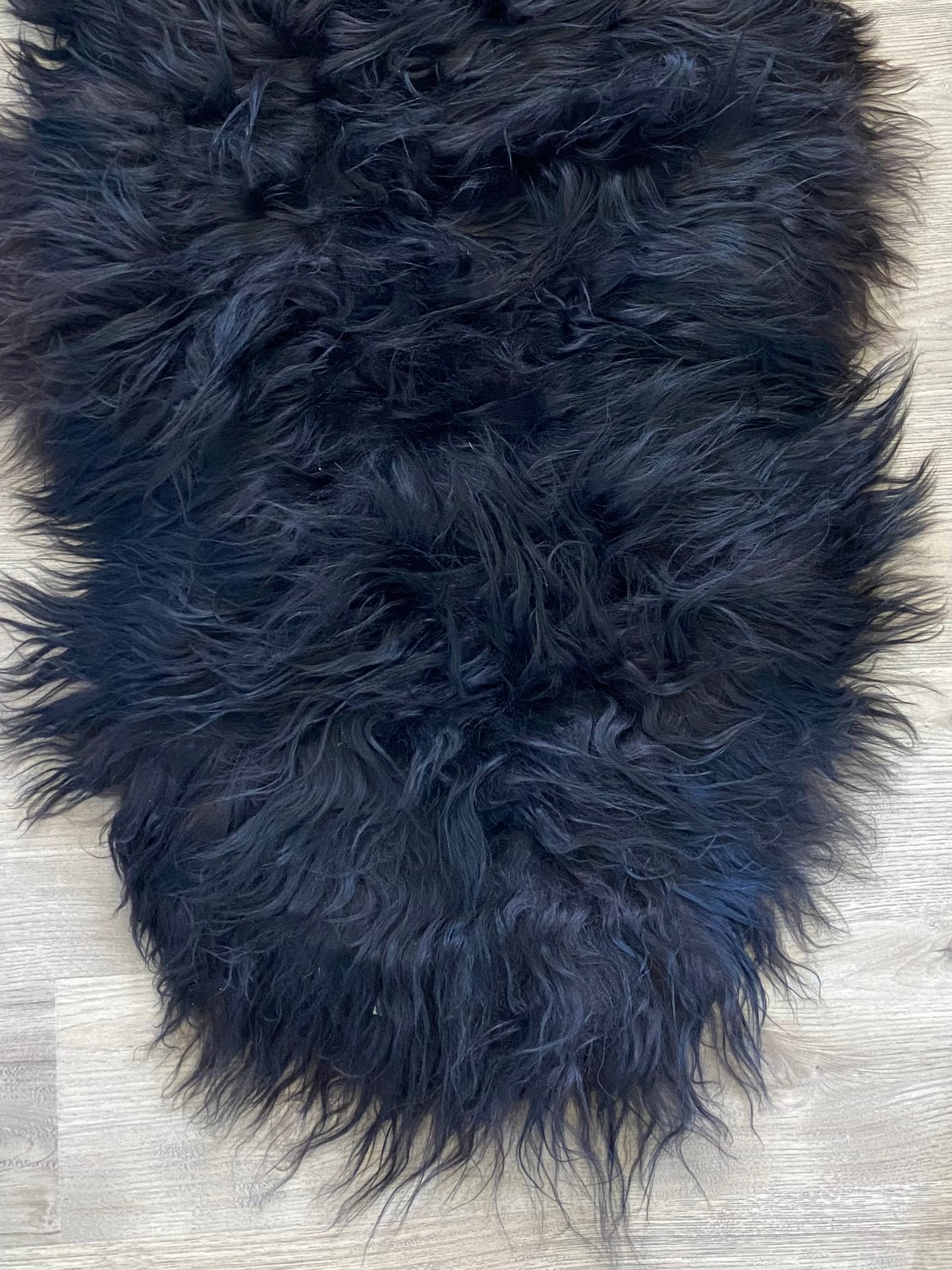 Black/Chocolate Brown Real Icelandic Sheepskin