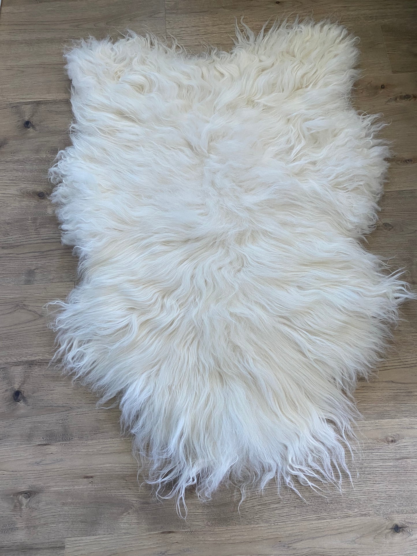 Genuine Icelandic Sheepskin White With Super Secret Stripe