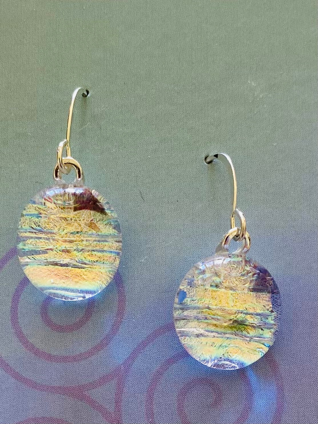 Dichroic Glass Earrings E7