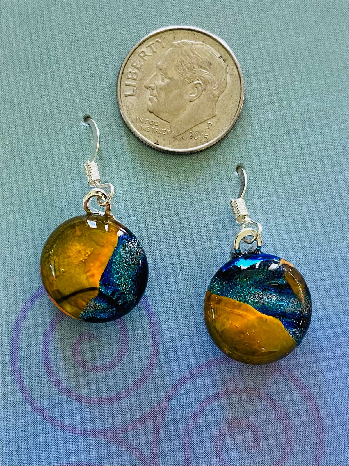 Dichroic Glass Earrings E1