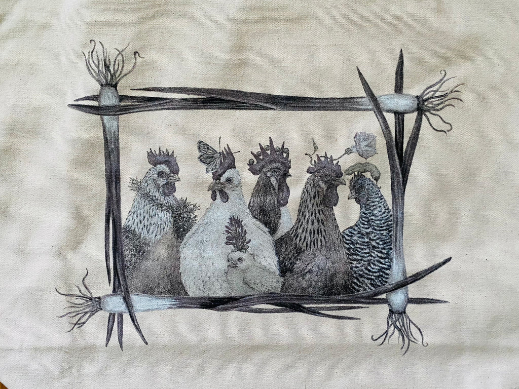 Party at the Coop Large Tote Bag