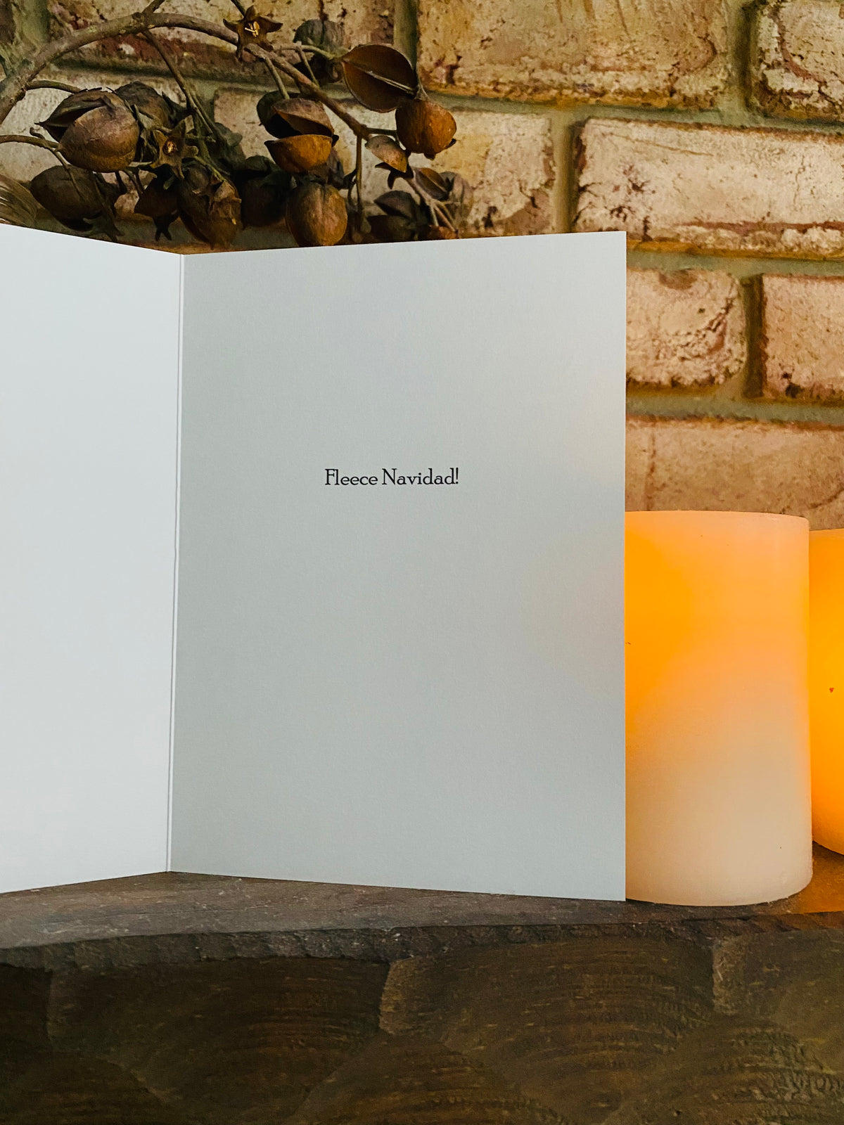 Fleece Navidad Christmas Card