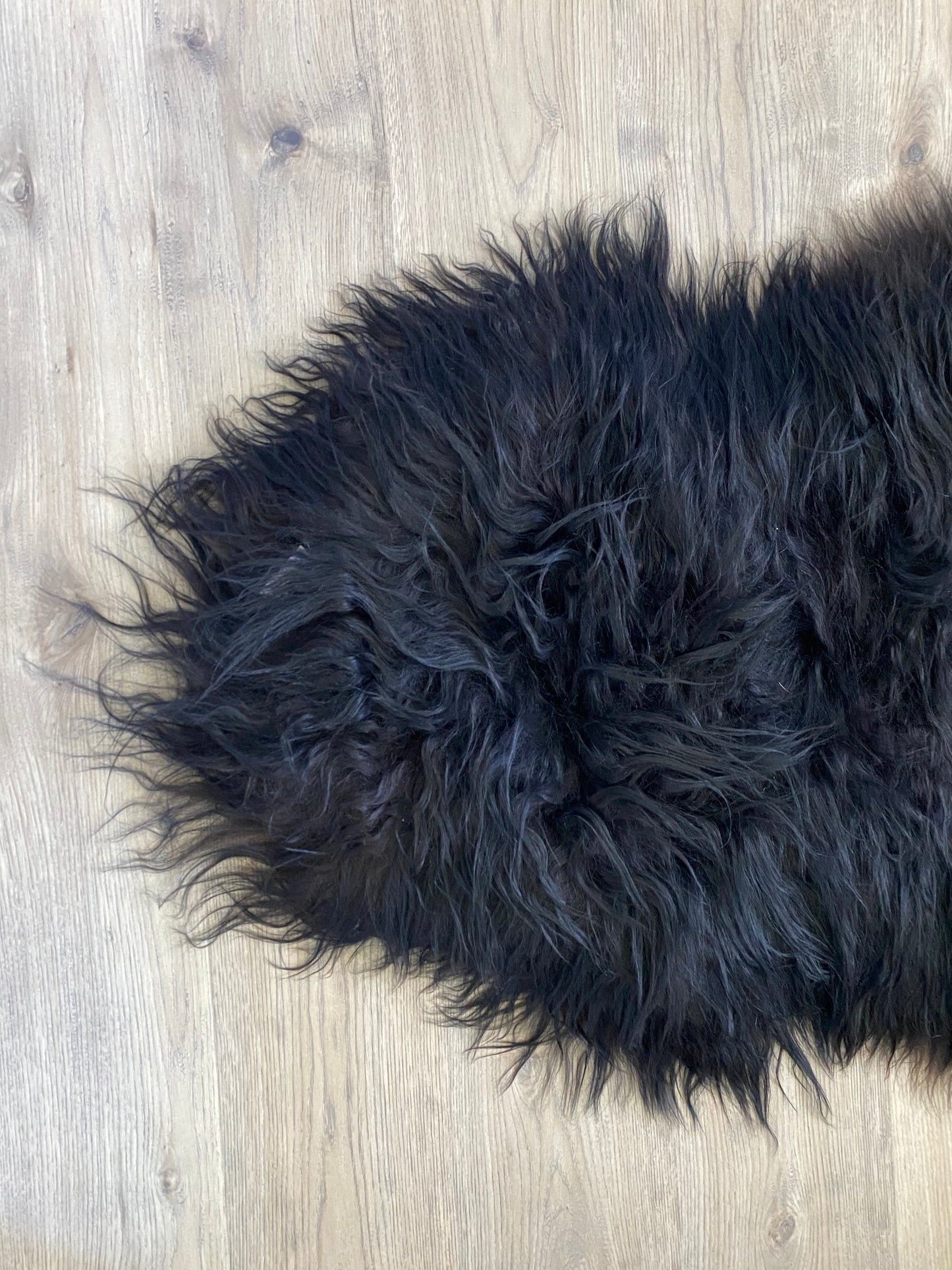 Black/Chocolate Brown Real Icelandic Sheepskin