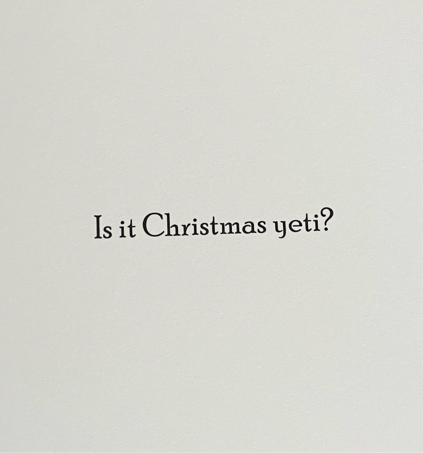 Christmas Yeti
