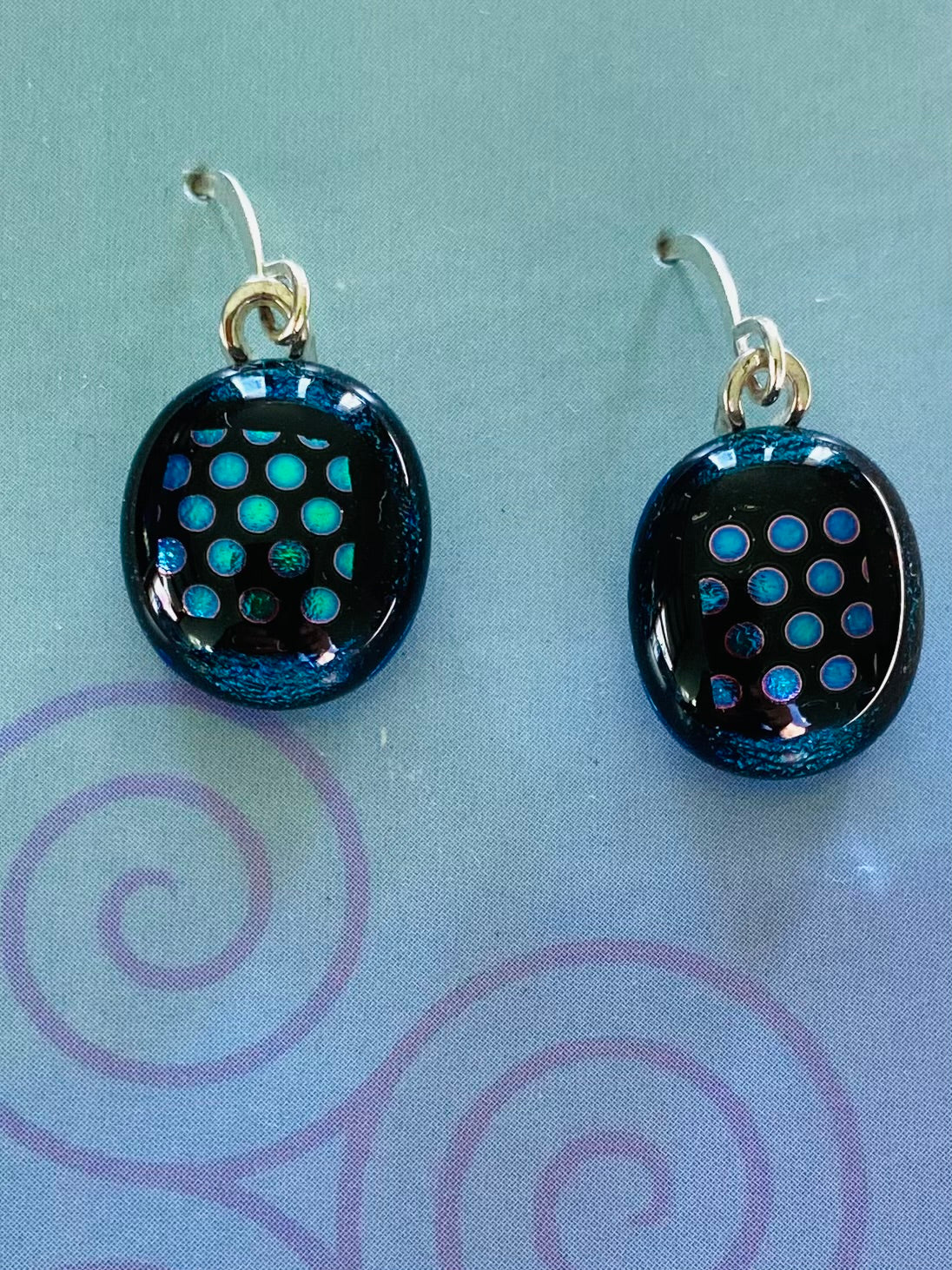 Dichroic Glass Earrings E5