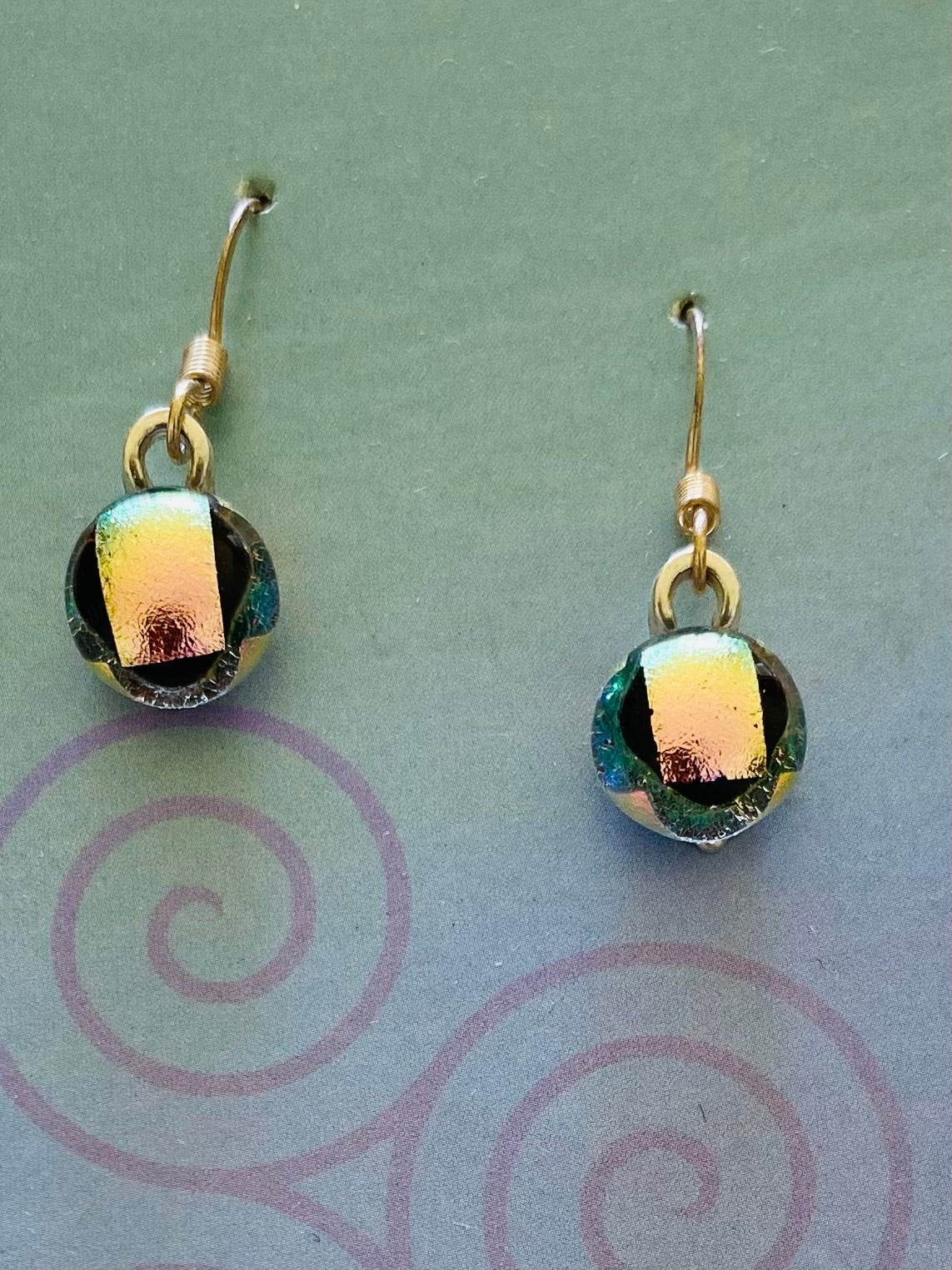 Dichroic Glass Earrings E10