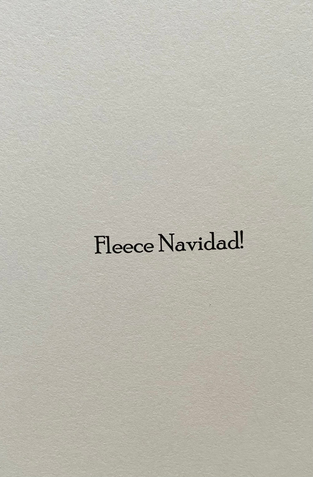 Fleece Navidad Christmas Card