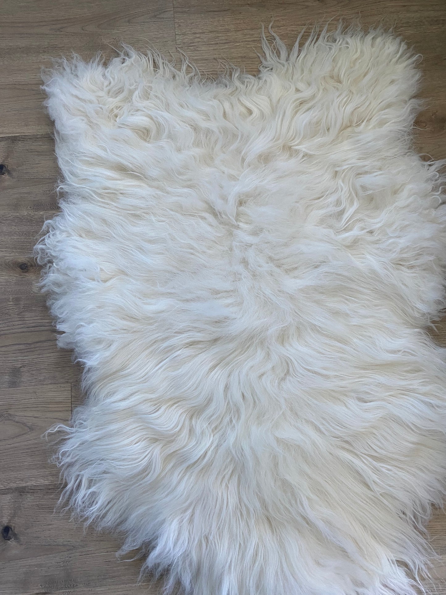 Genuine Icelandic Sheepskin White With Super Secret Stripe