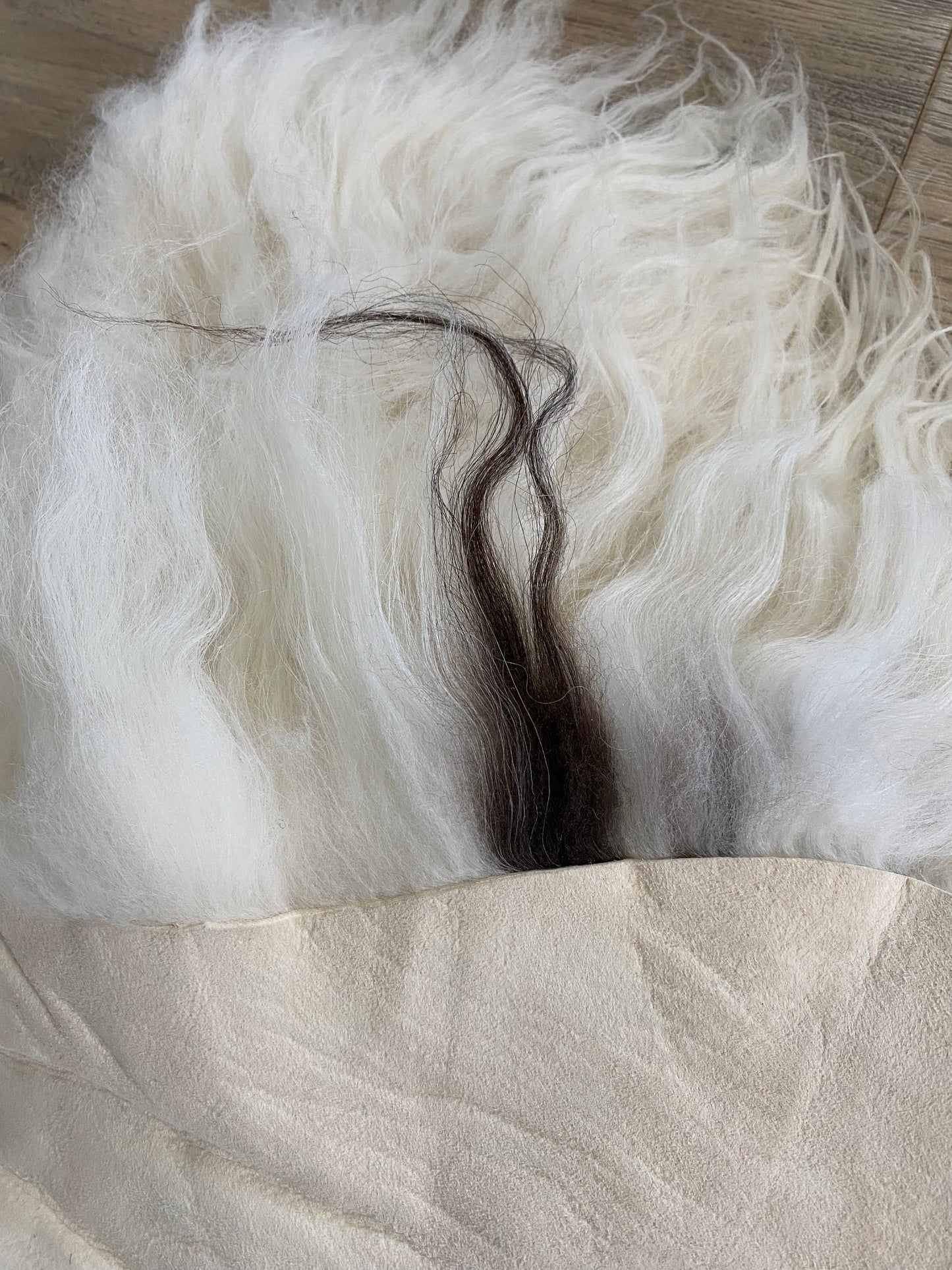 Genuine Icelandic Sheepskin White With Super Secret Stripe