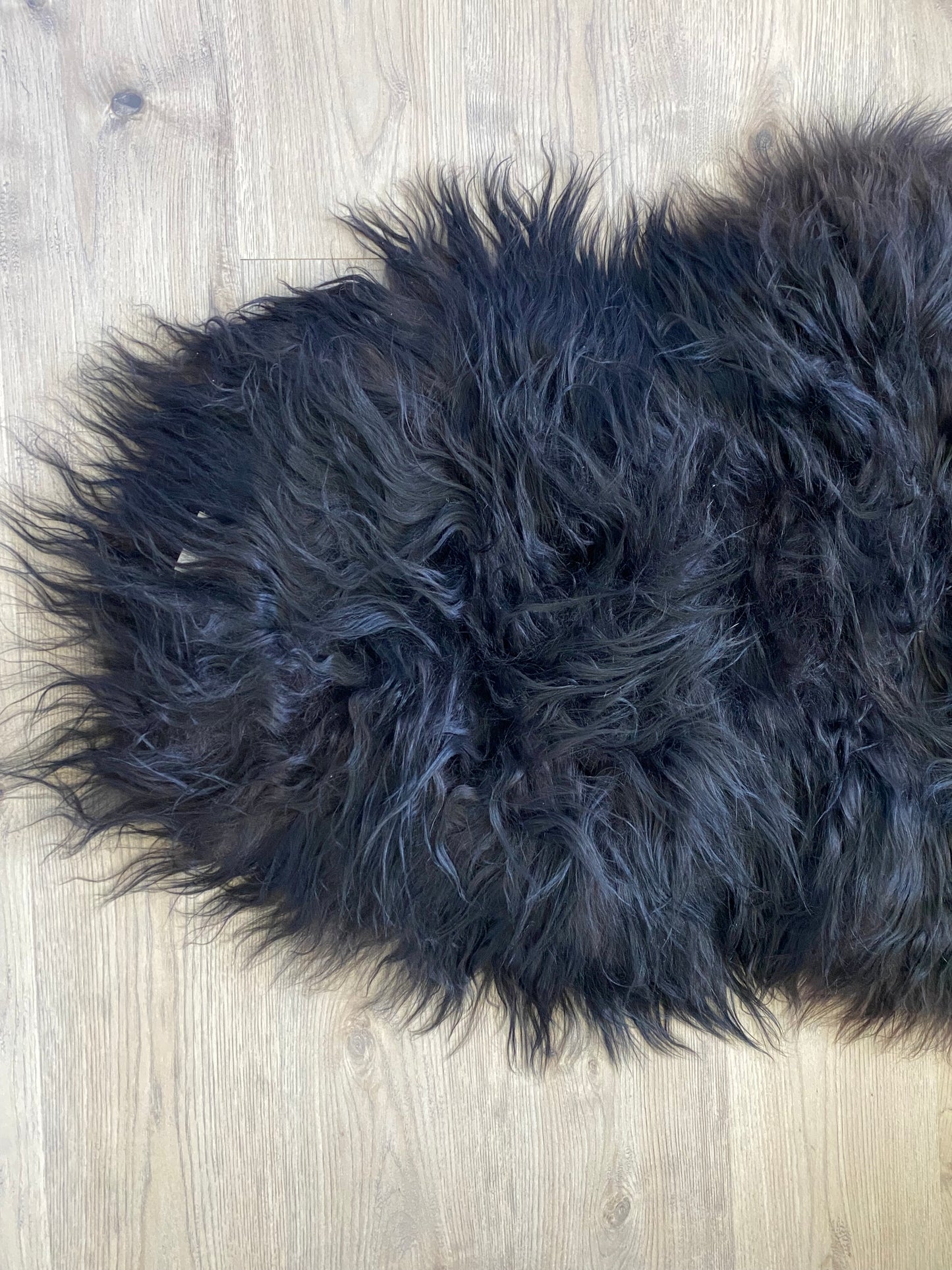 Black/Chocolate Brown Real Icelandic Sheepskin