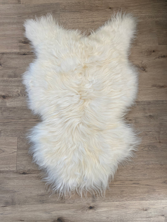 There's Always a Place for The  Classics White Genuine Icelandic Sheepskin