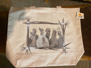 Party at the Coop Large Tote Bag