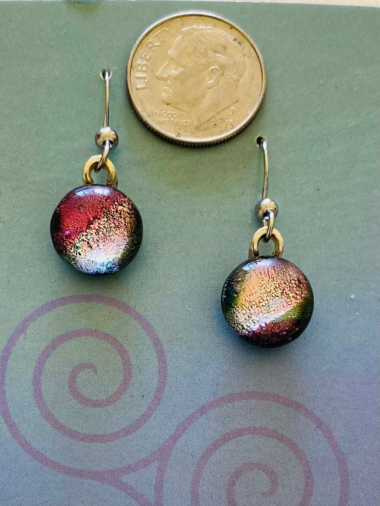 Dichroic Glass Earrings E11