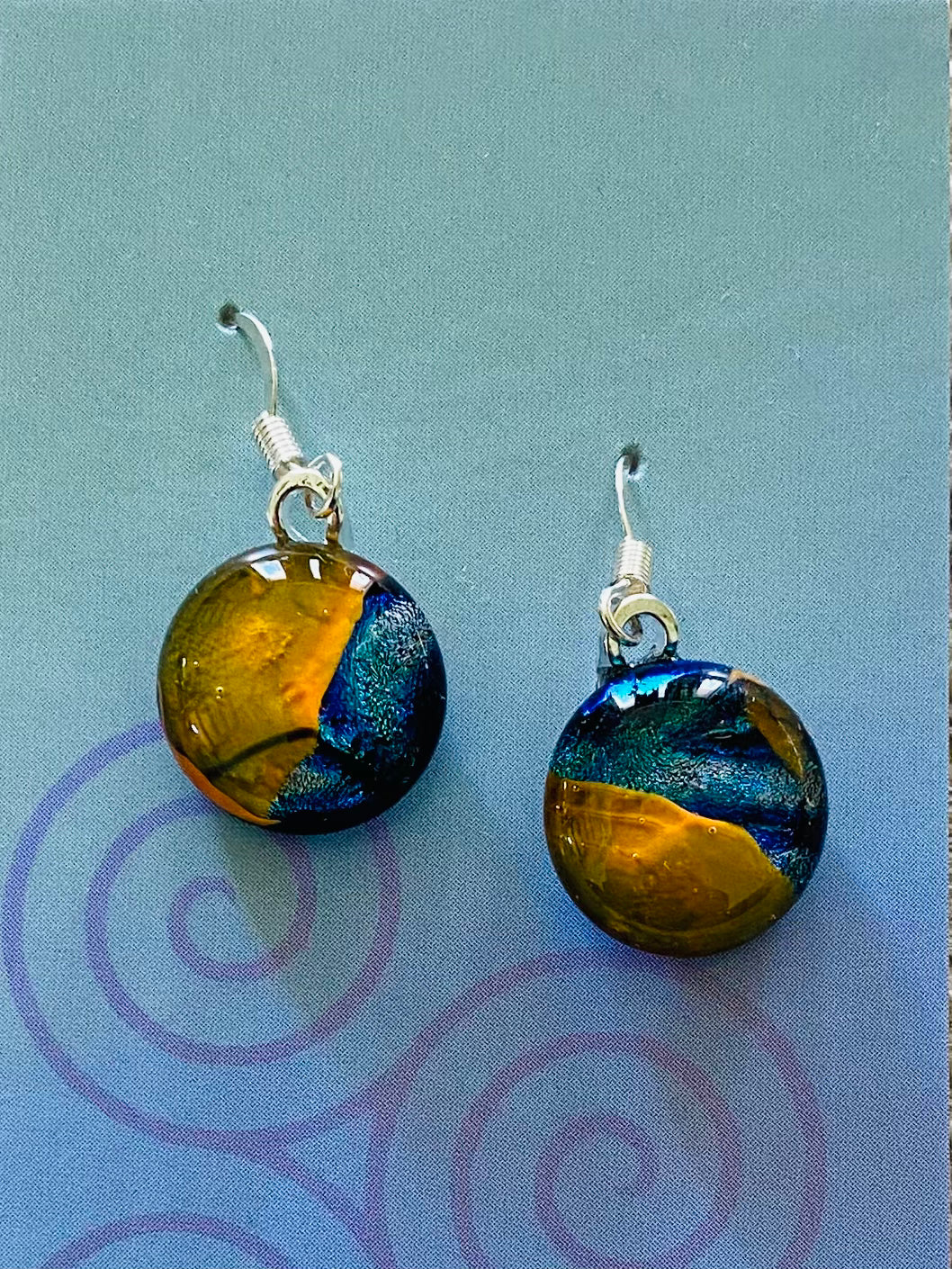 Dichroic Glass Earrings E1