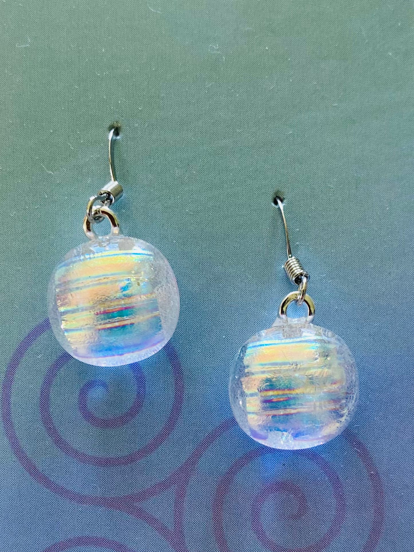 Dichroic Glass Earrings E13