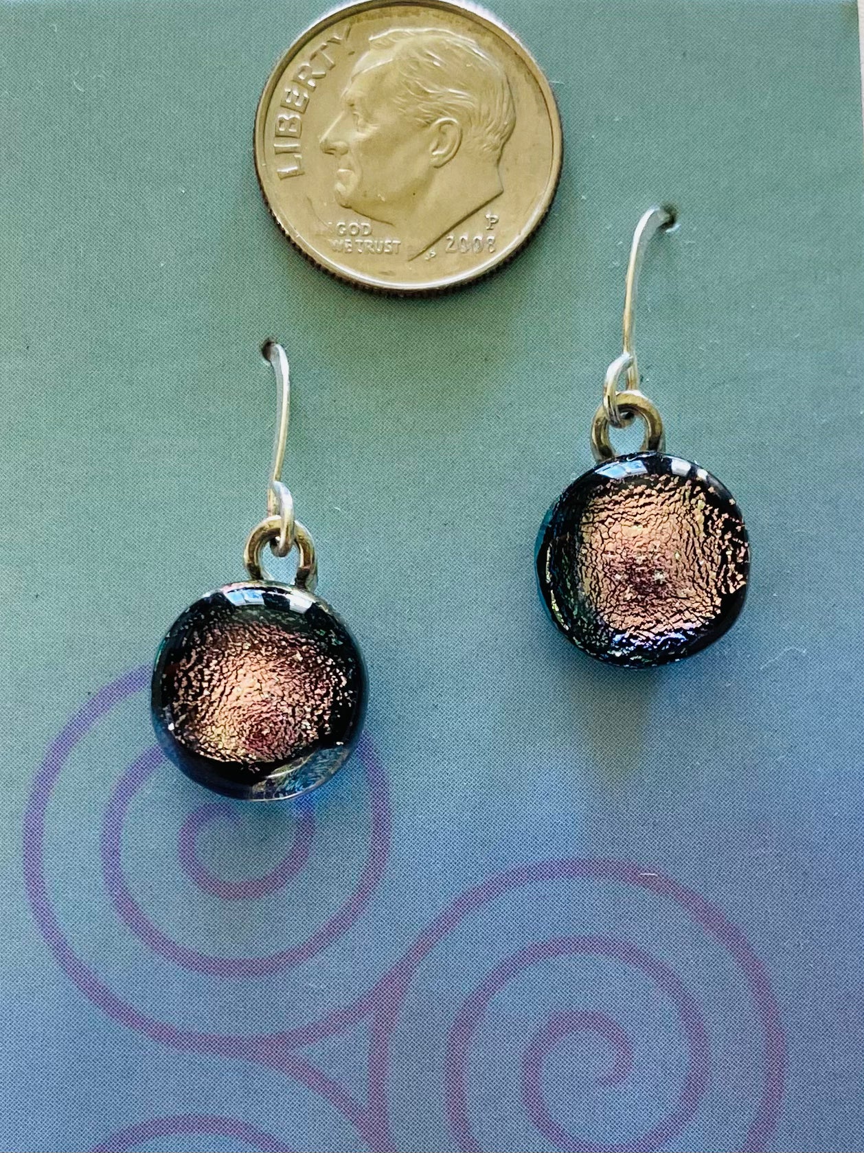 Dichroic Glass Earrings E15