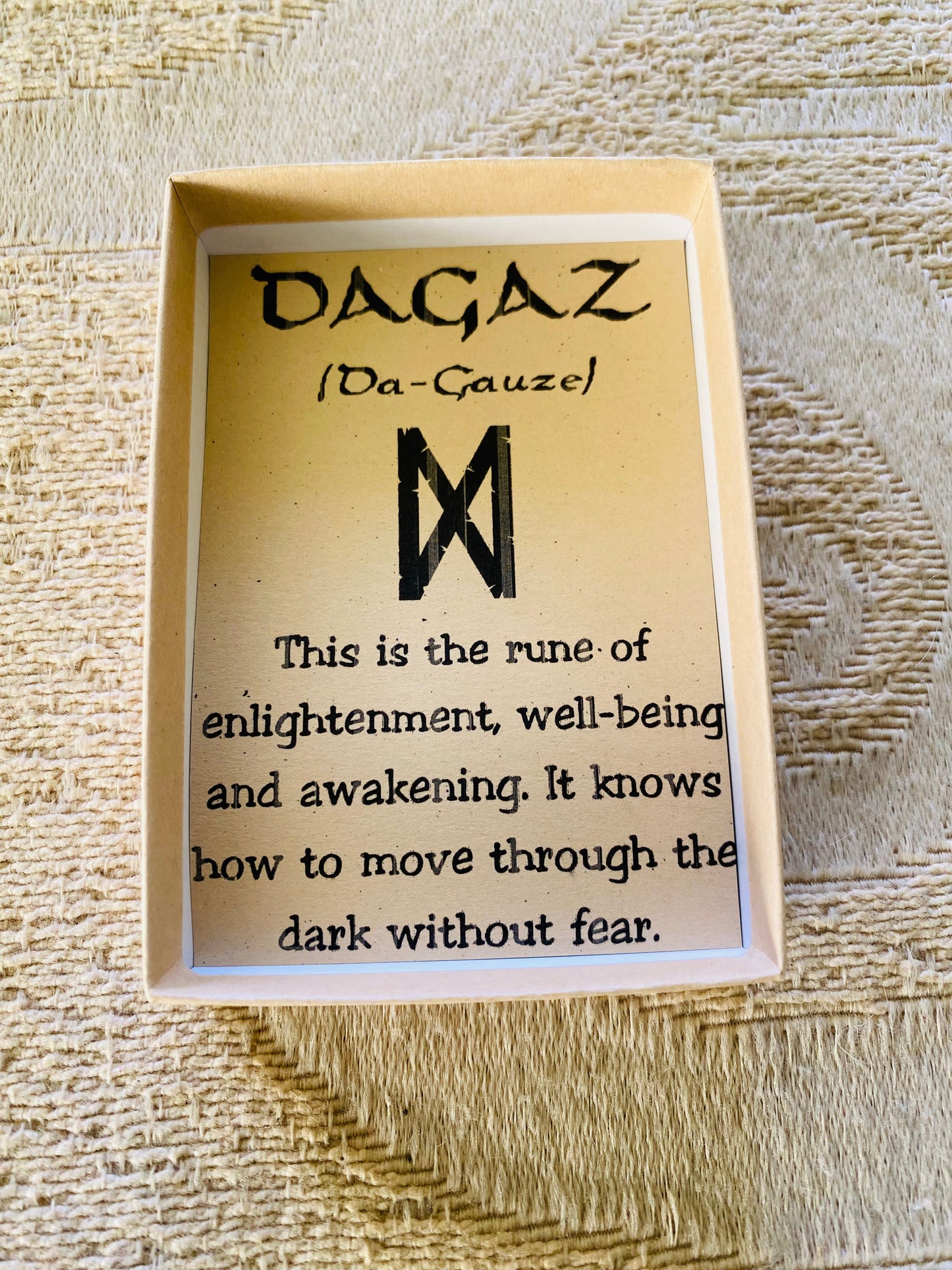 Rune of Enlightenment Dichroic Glass Pendant Dagaz