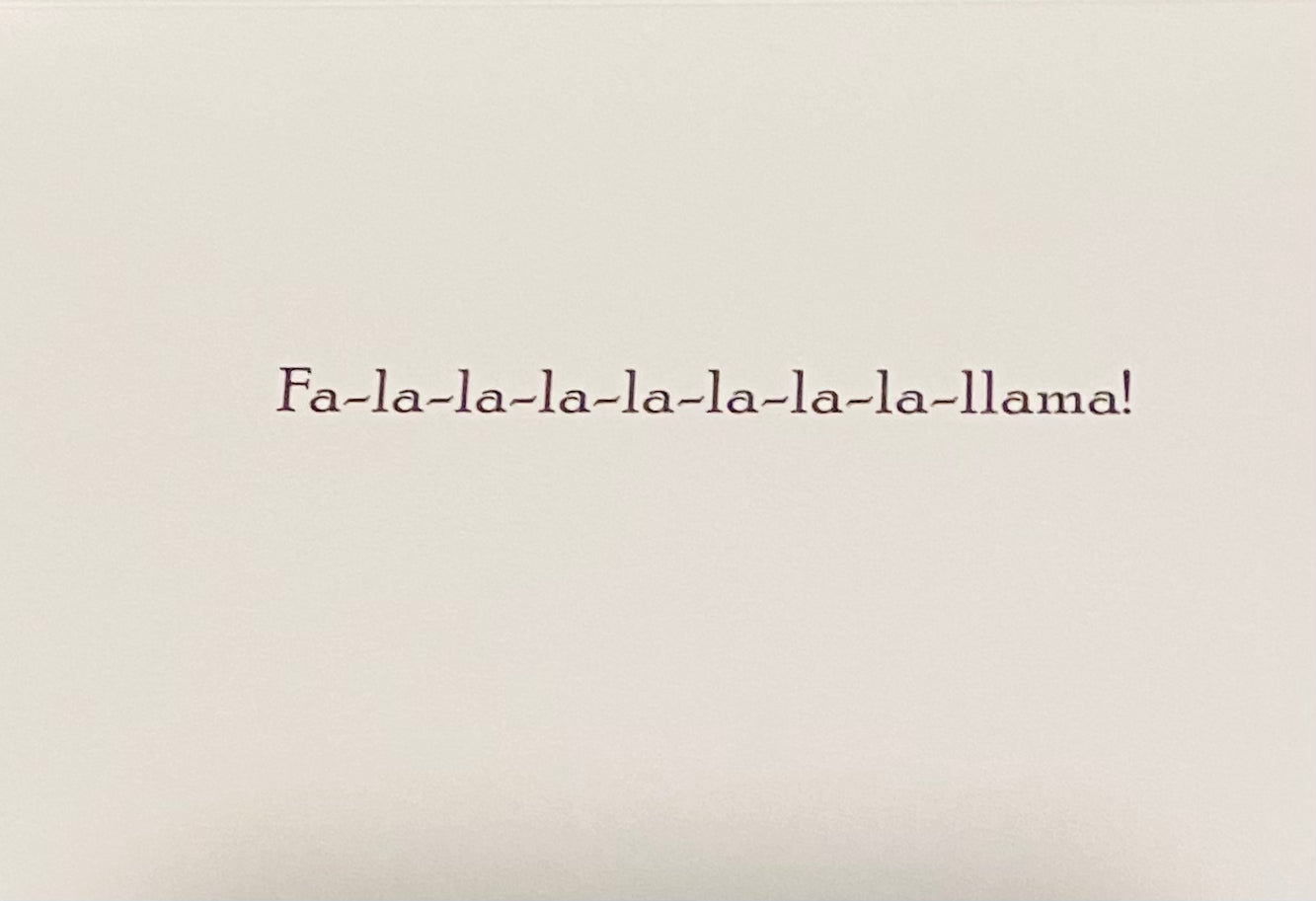 Holiday Llamas Card