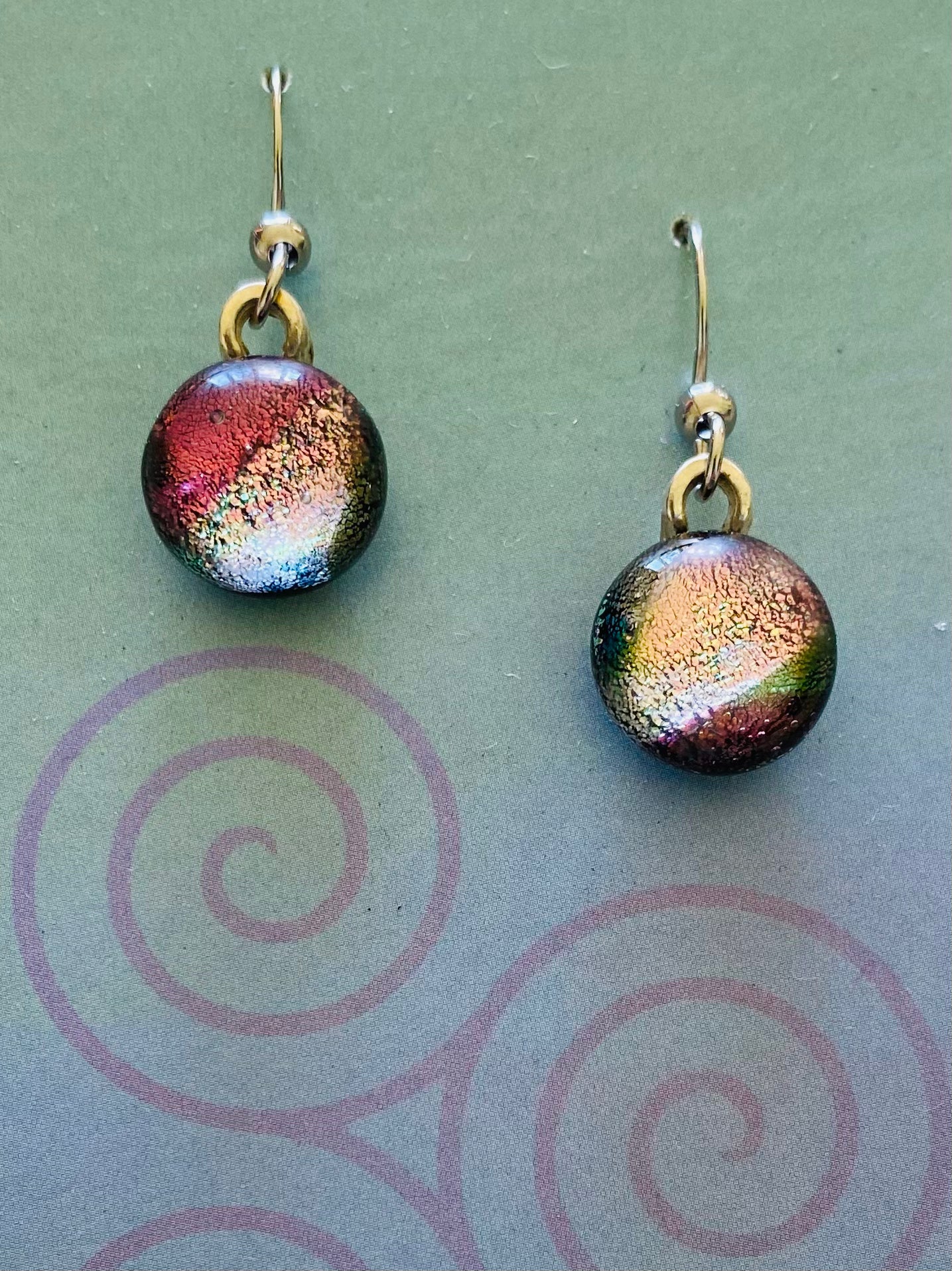 Dichroic Glass Earrings E11