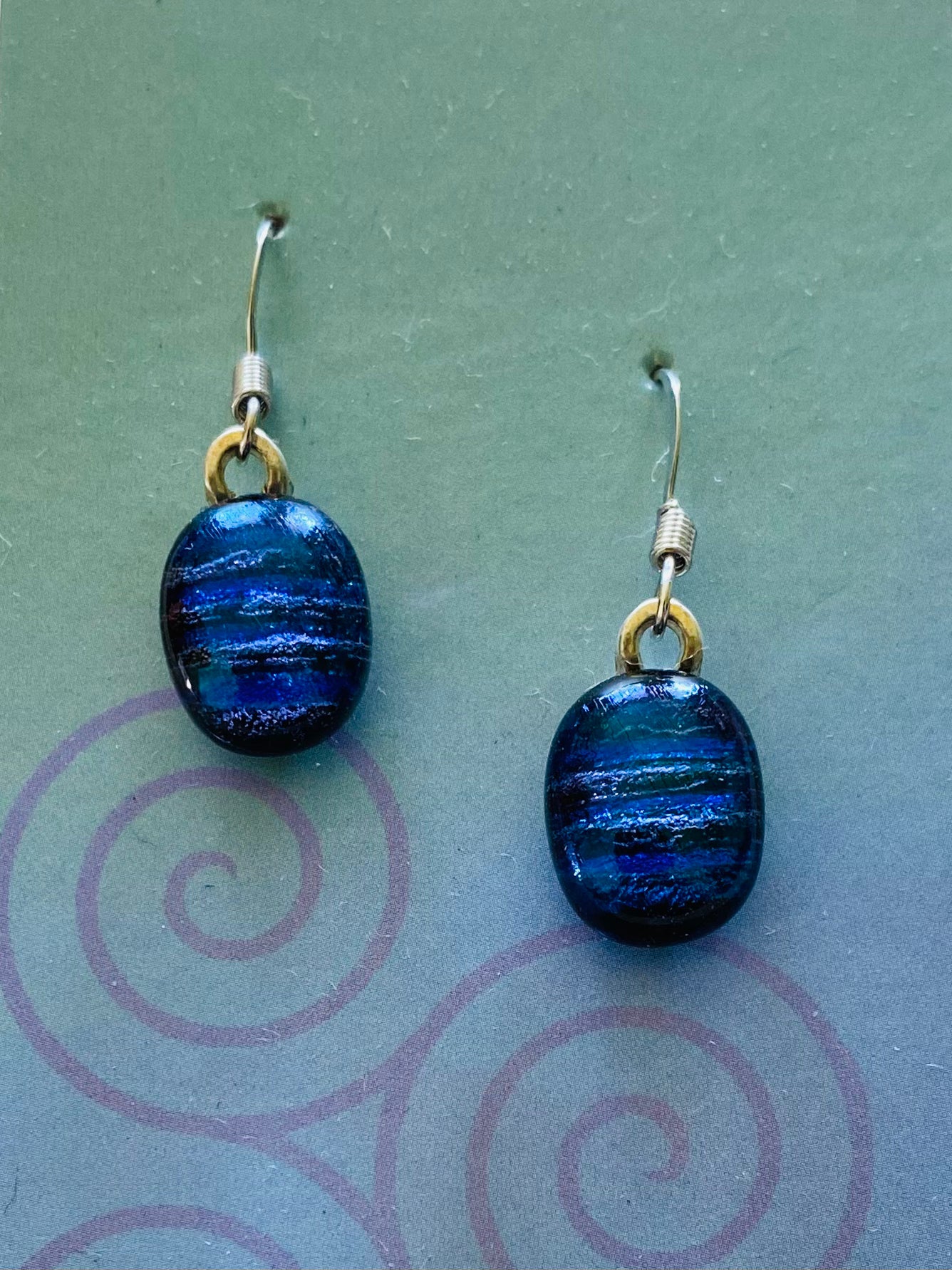 Dichroic Glass Earrings E12
