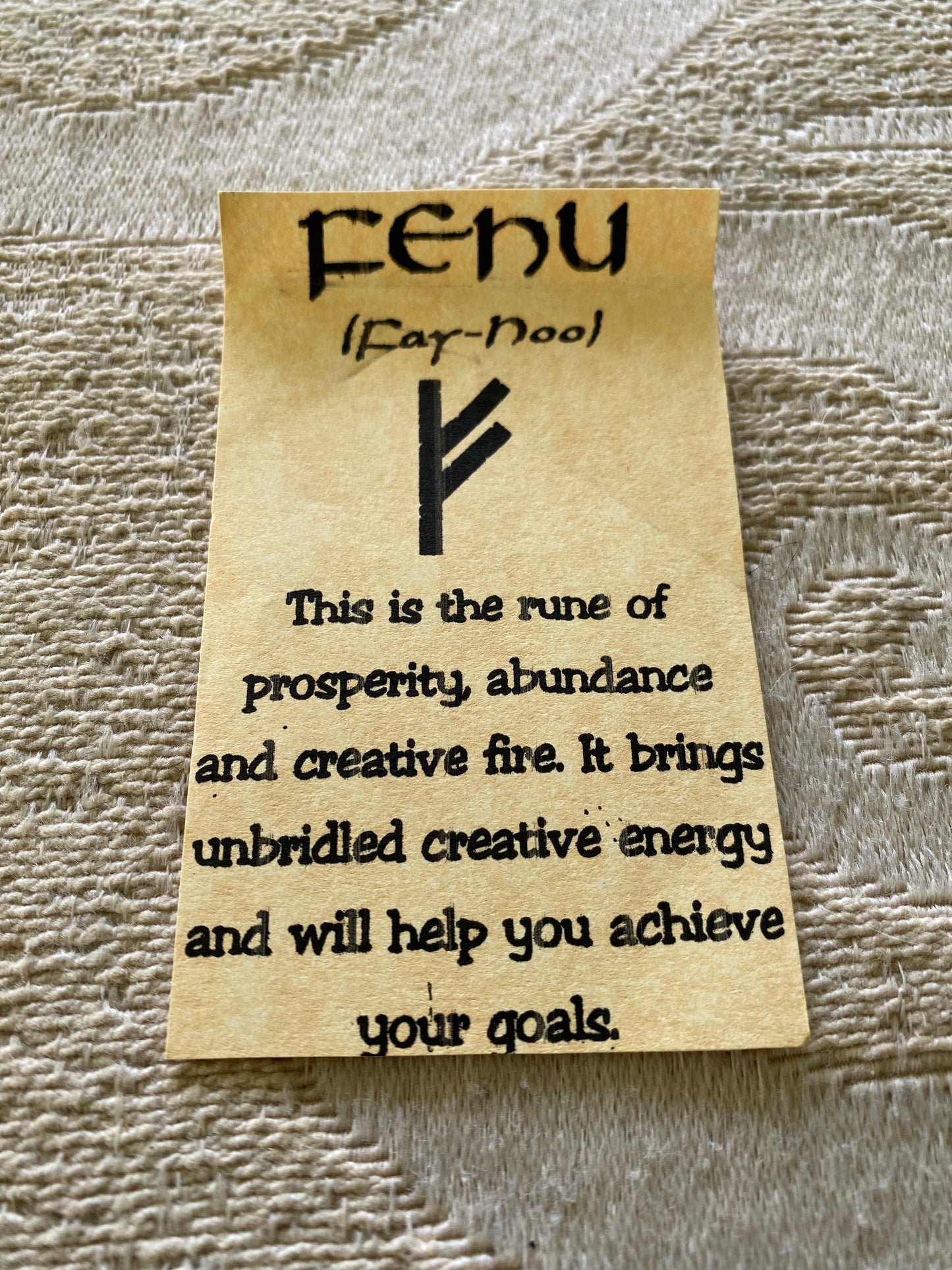 Rune of Prosperity Dichroic Glass Pendant Feyhu