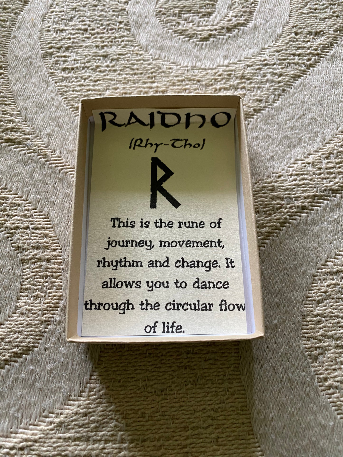 Rune of Journey Dichroic Glass Pendant Raidho