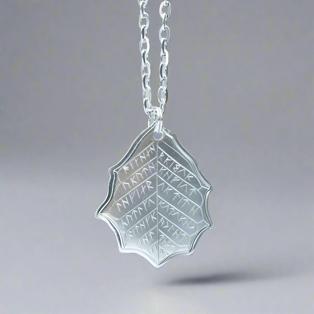 Elvish Leaf of Winter Necklace