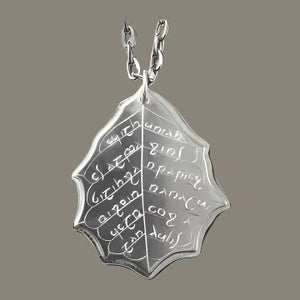 Elvish Leaf of Winter Necklace