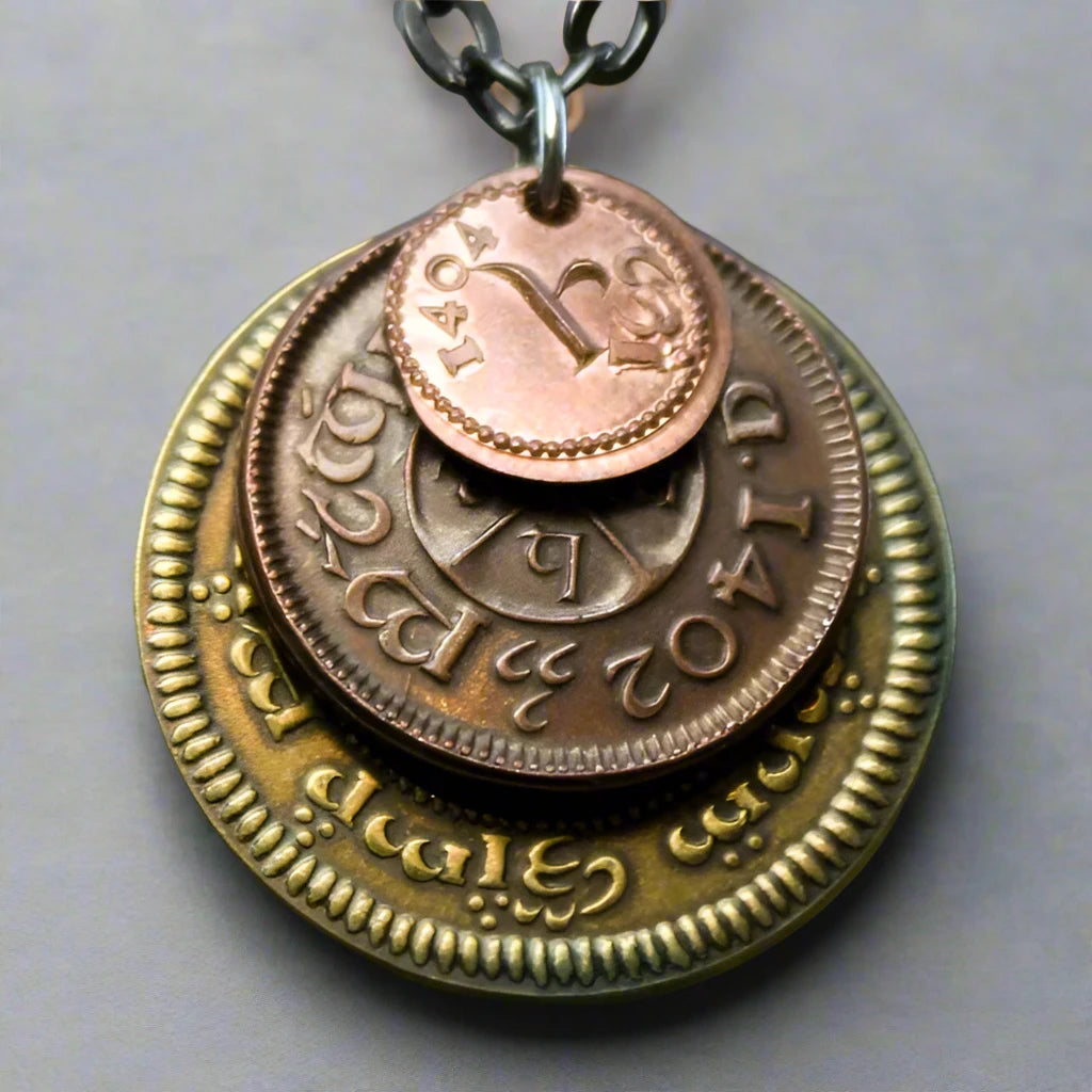 Shire Triple Coin Talisman Necklace