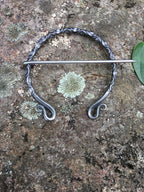 HandForged Penannular Brooch Shawl Pin Viking Clasp