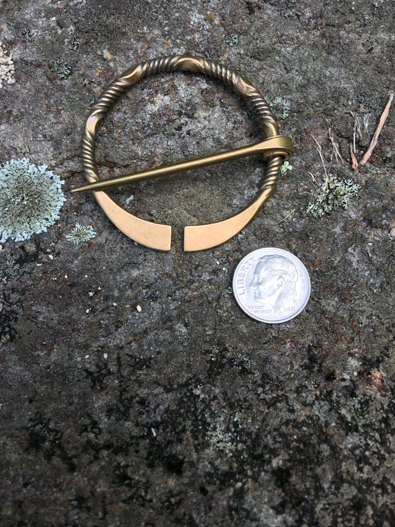 Forged Brass Penannular Brooch