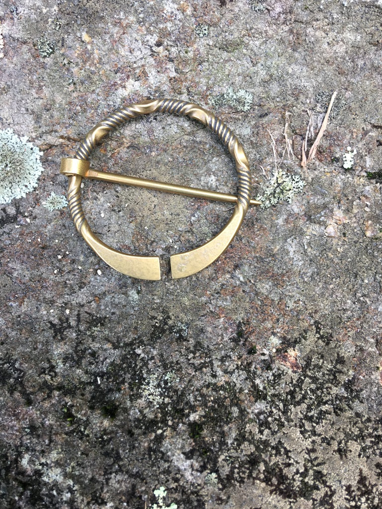 Forged Brass Penannular Brooch