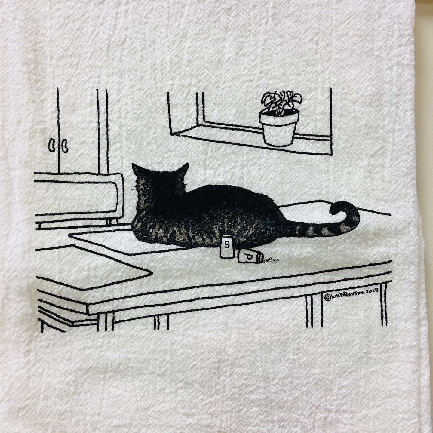 Claim! Cat Tea Towel