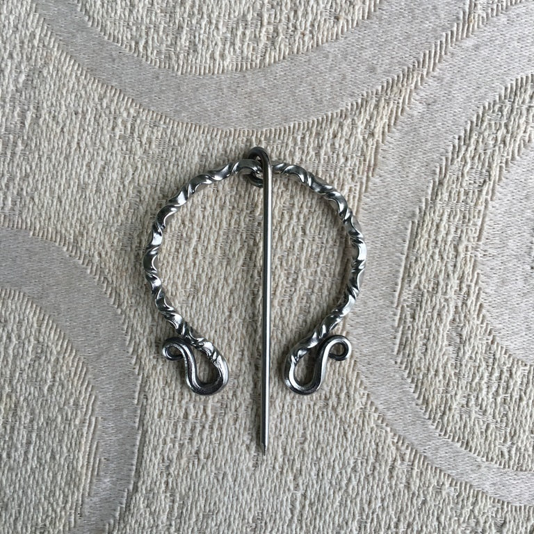HandForged Penannular Brooch Shawl Pin Viking Clasp