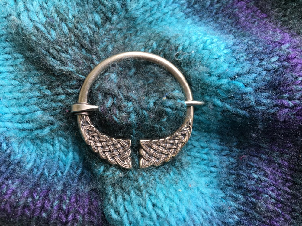 Celtic Knotwork Shawl Pin~double knots